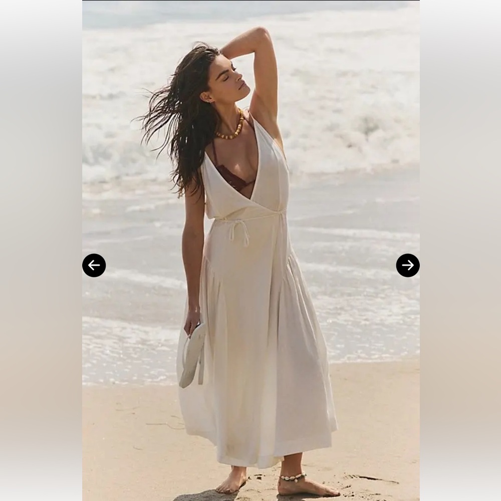 Free People Freest Maisie Midi Dress - Clean Ivory NWOT Retail $98
